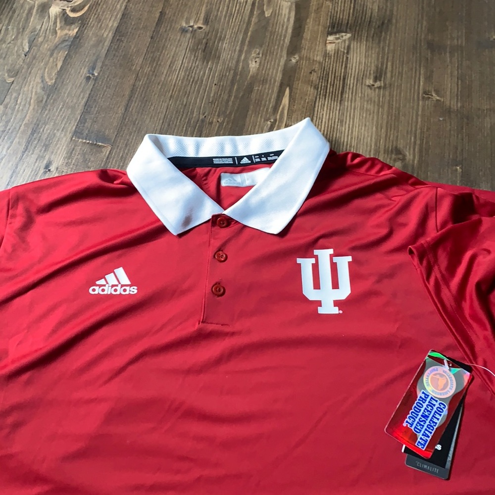 Adidas Indiana University short sleeve polo
